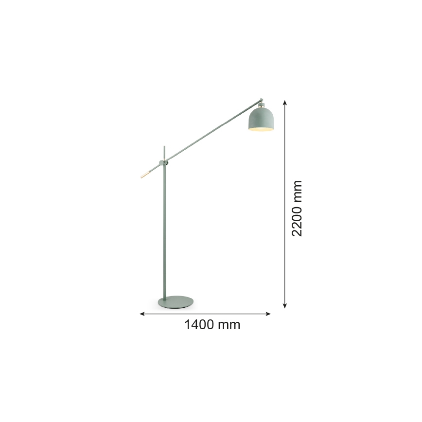 Argon 4736 - Stojací lampa DETROIT 1xE27/15W/230V zelená