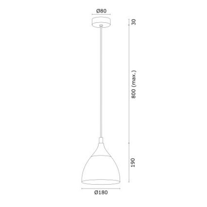 Argon 4905 - Lustr na lanku MURANO 1xE27/15W/230V černá/zlatá