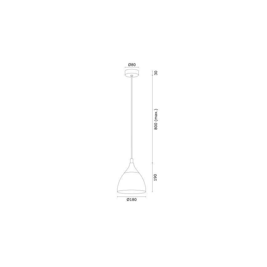 Argon 4905 - Lustr na lanku MURANO 1xE27/15W/230V černá/zlatá