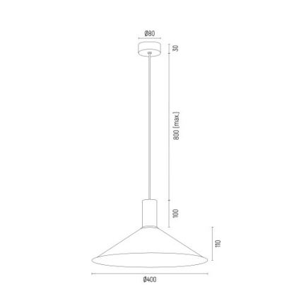 Argon 4912 - Lustr na lanku MINORI 1xE27/15W/230V černá/zlatá