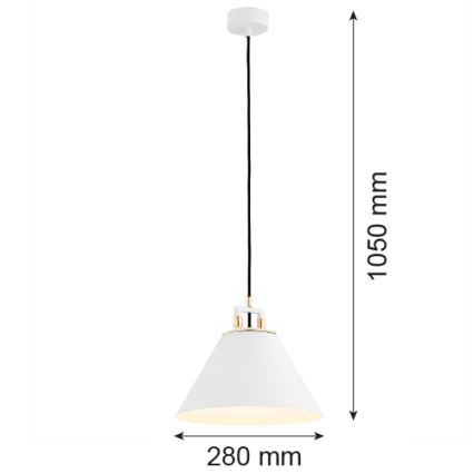 Argon 4914 - Lustr na lanku ORTE 1xE27/15W/230V bílá