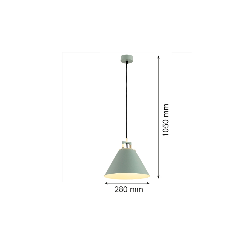 Argon 4916 - Lustr na lanku ORTE 1xE27/15W/230V zelená