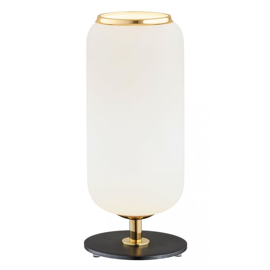 Argon 4994 - Stolní lampa VALIANO 1xE27/15W/230V černá/bílá/zlatá