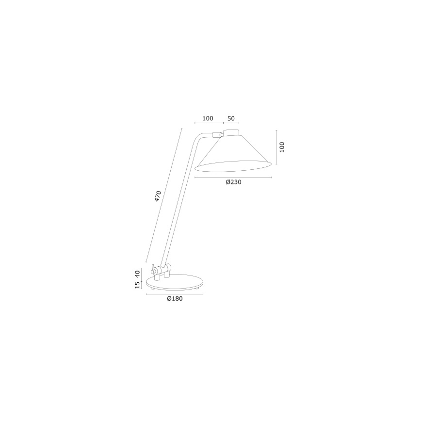 Argon 4996 - Stolní lampa GABIAN 1xE27/15W/230V bílá