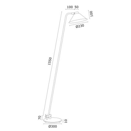 Argon 4997 - Stojací lampa GABIAN 1xE27/15W/230V bílá