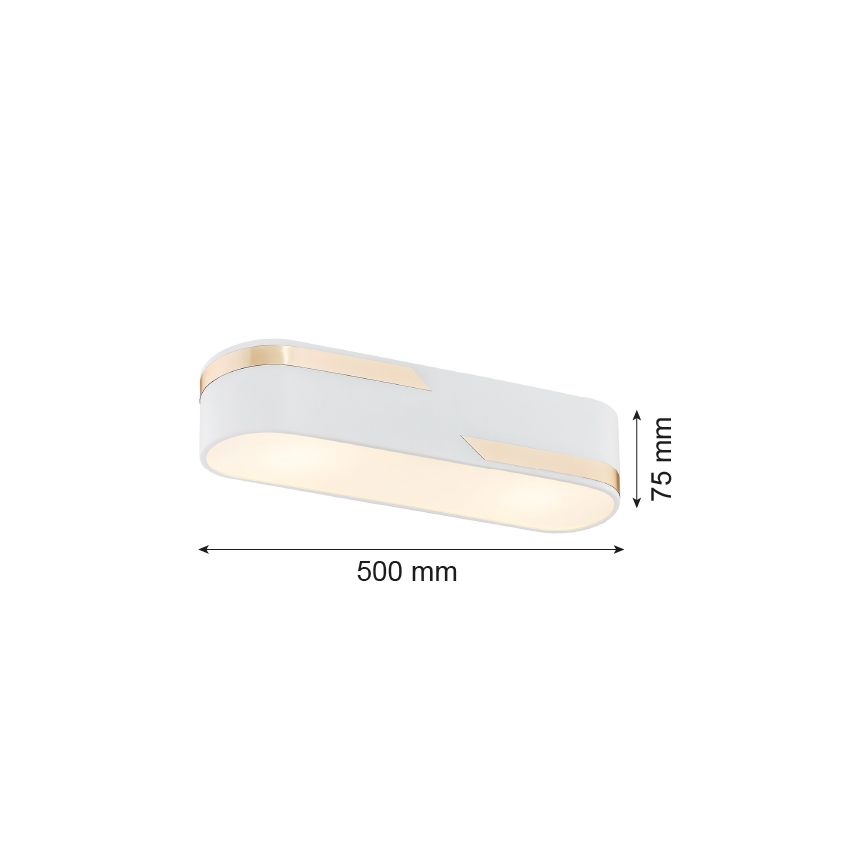Argon 6003 - Stropní svítidlo TONI 3xE27/15W/230V bílá/zlatá