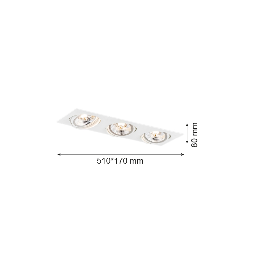 Argon 6115 - Podhledové svítidlo OLIMP 3xGU10-AR111/12W/230V bílá