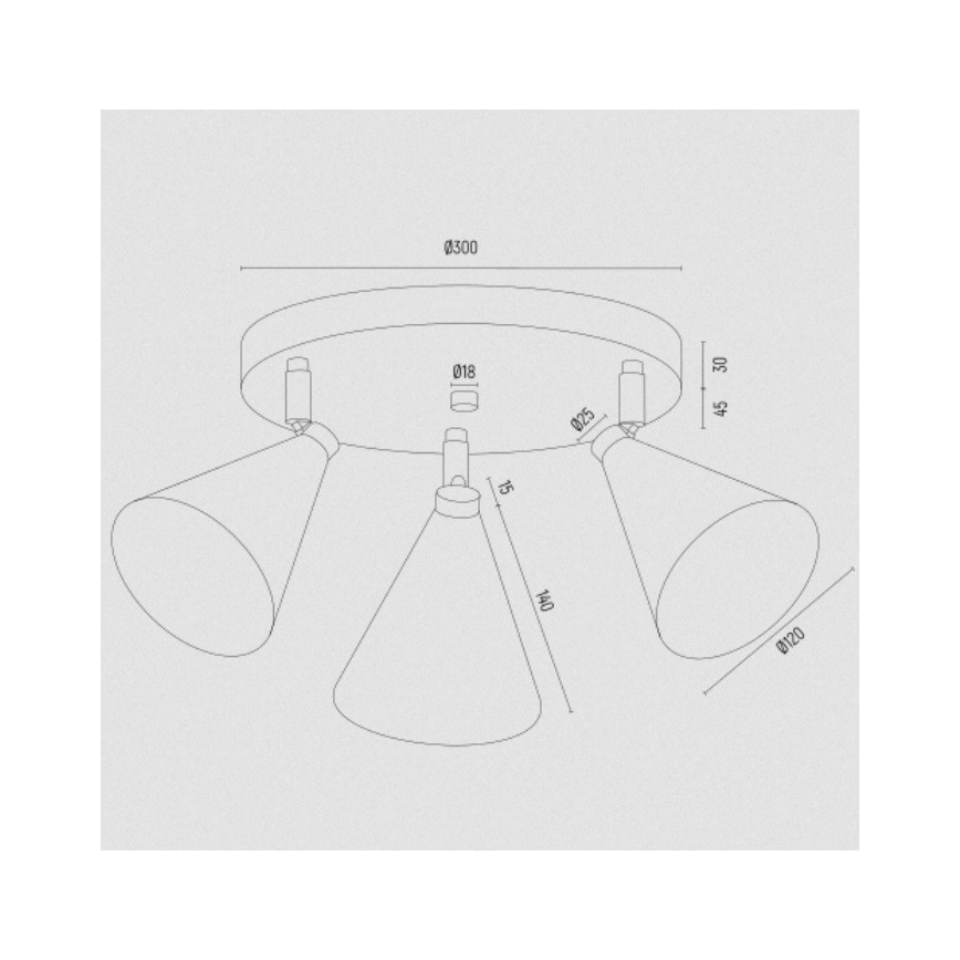 Argon 6245 - Bodové svítidlo LUCINDA 3xE14/7W/230V zelená