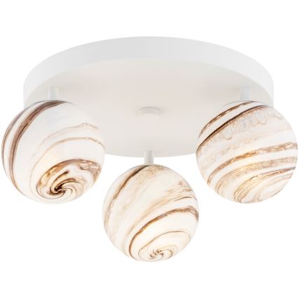 Argon 6291 - Stropní svítidlo FABIO 3xE14/7W/230V alabastr bílá