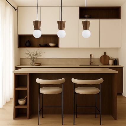 Argon 6358 - Koupelnový lustr na lanku VOLANTE 3xG9/6W/230V IP44 hnědá