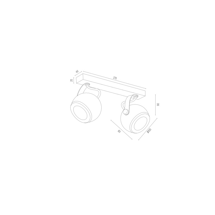 Argon 7038 - Bodové svítidlo KOS PLUS 2xGU10/5W/230V bílá/zlatá