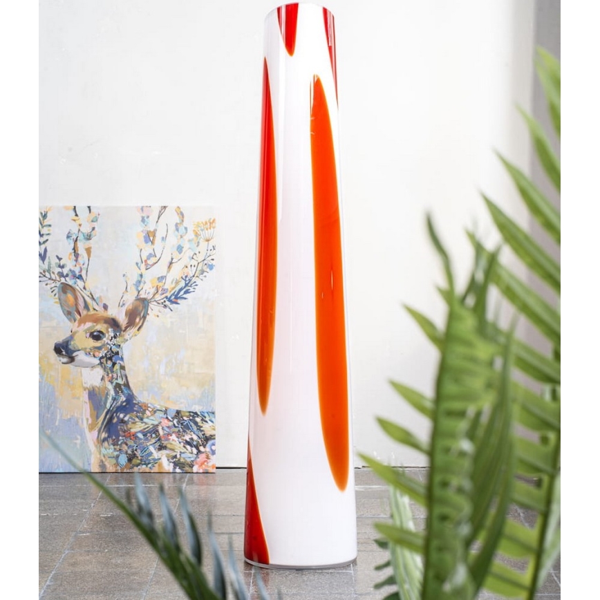 Argon 7042 - Stojací lampa POLONIA 2xE27/15W/230V bílá/červená