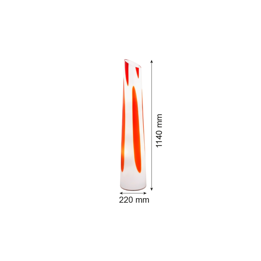 Argon 7042 - Stojací lampa POLONIA 2xE27/15W/230V bílá/červená