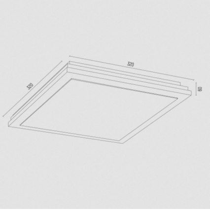 Argon 7146 - Stropní svítidlo CASERTA 2xE27/15W/230V 32x32 cm