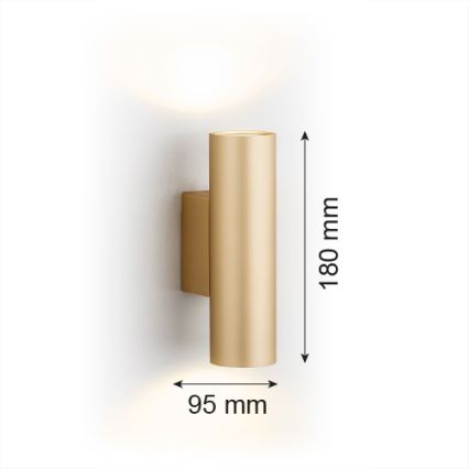 Argon 7178 - Nástěnné svítidlo MITOS PLUS 2xGU10/5W/230V zlatá