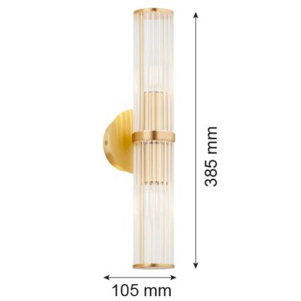 Argon 7203 - Nástěnné svítidlo HAMPTON 2xE14/7W/230V zlatá