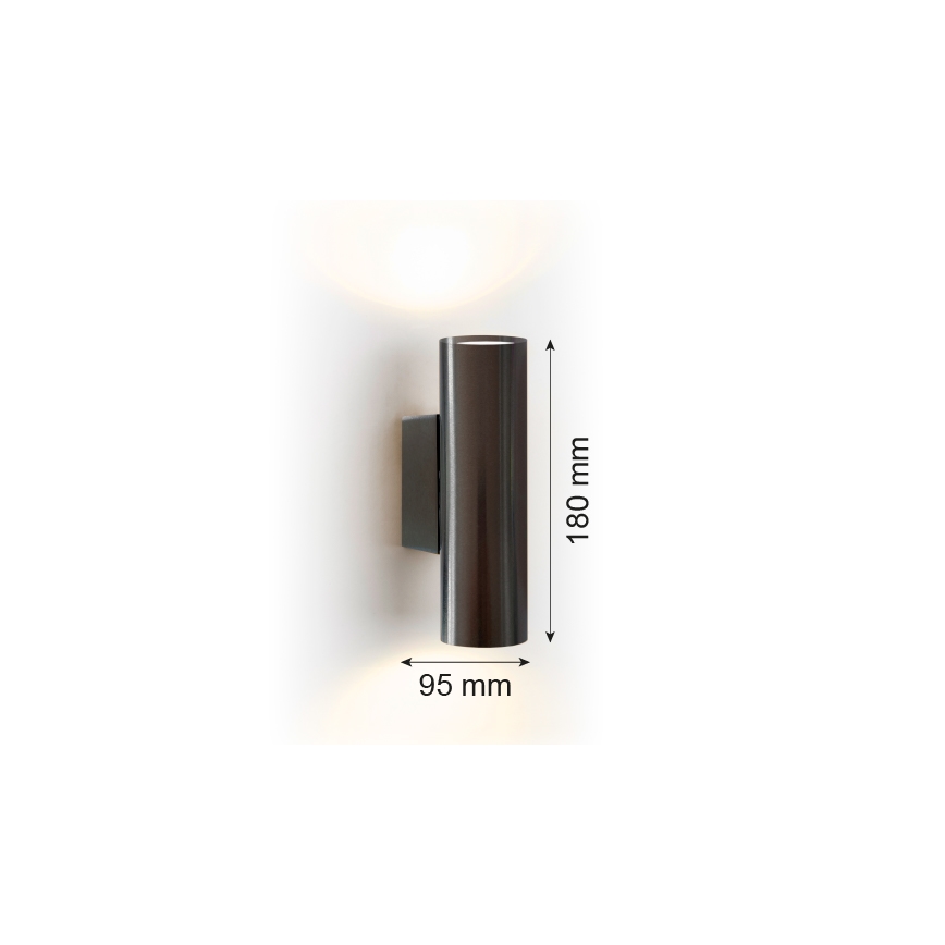 Argon 7231 - Nástěnné svítidlo MITOS PLUS 2xGU10/5W/230V černá