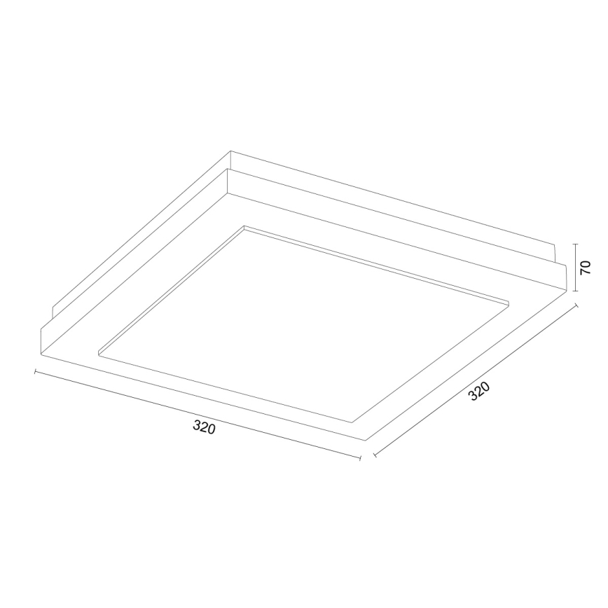 Argon 7268 - Stropní svítidlo TABOR 2xE27/15W/230V 32x32 cm terakotová