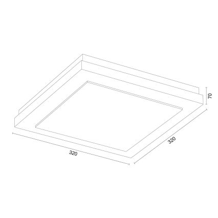 Argon 7269 - Stropní svítidlo TABOR 2xE27/15W/230V 32x32 cm šedá