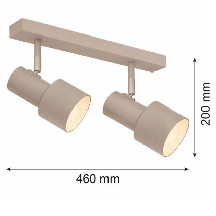 Argon 7294 - Bodové svítidlo DOR 2xE27/15W/230V béžová