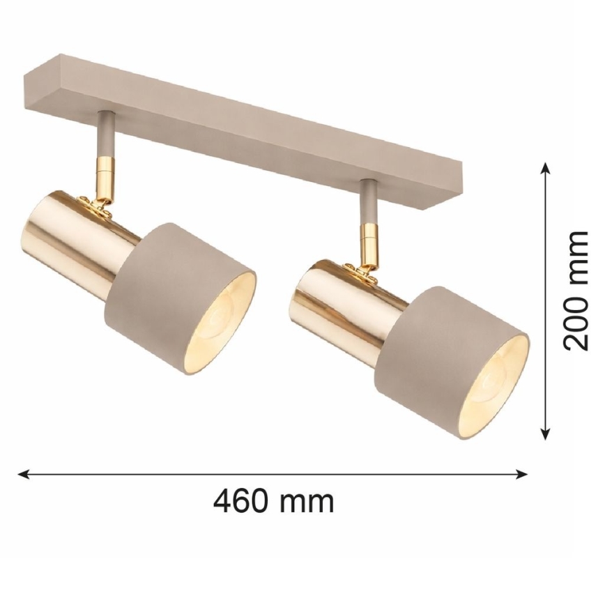 Argon 7299 - Bodové svítidlo DOR 2xE27/15W/230V zlatá/béžová
