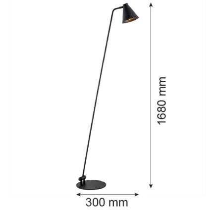 Argon 8003 - Stojací lampa AVALONE 1xE27/15W/230V černá