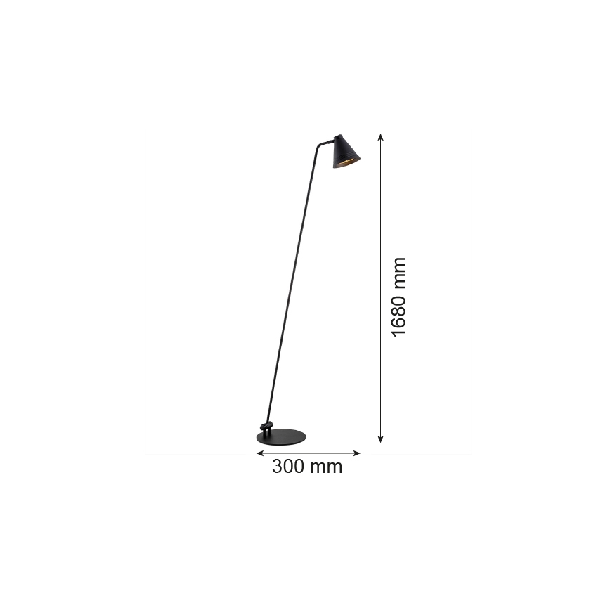 Argon 8003 - Stojací lampa AVALONE 1xE27/15W/230V černá