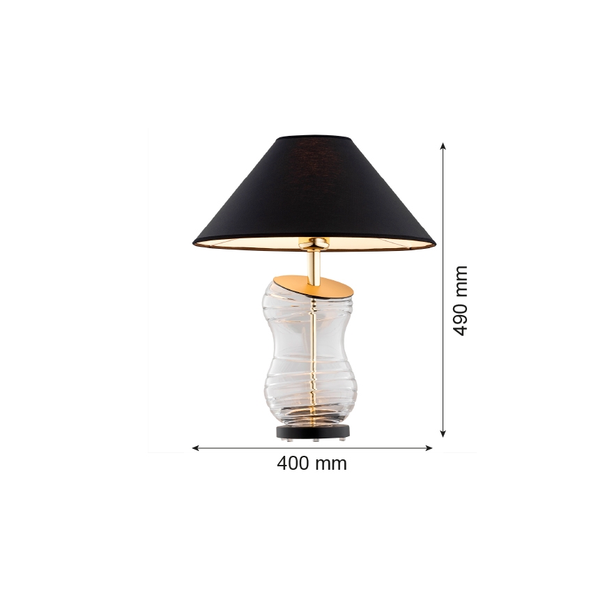 Argon 8037 - Stolní lampa VENETO 1xE27/15W/230V černá/mosaz