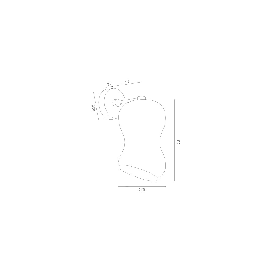 Argon 8046 - Nástěnná lampa SALERNO 1xE27/15W/230V zlatá