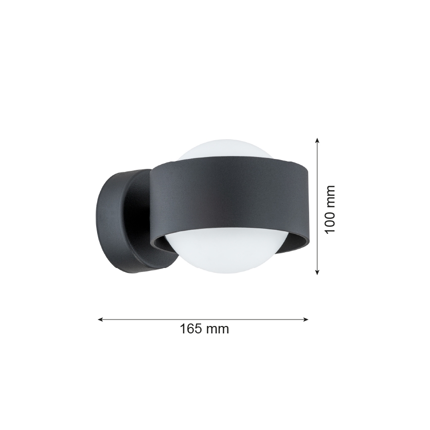 Argon 8059 - Nástěnné svítidlo MASSIMO PLUS 1xG9/6W/230V černá