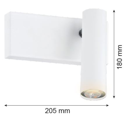 Argon 8064 - Nástěnné bodové svítidlo ETNA 1xG9/6W/230V bílá