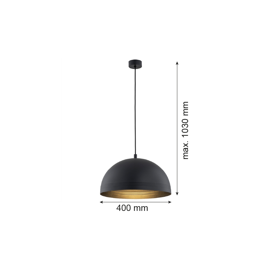 Argon 8242 - Lustr na lanku BONITA 1xE27/15W/230V černá