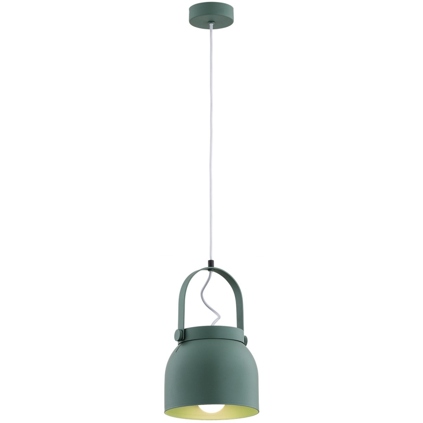 Argon 8283 - Lustr na lanku LOGAN 1xE27/15W/230V pr. 20 cm zelená