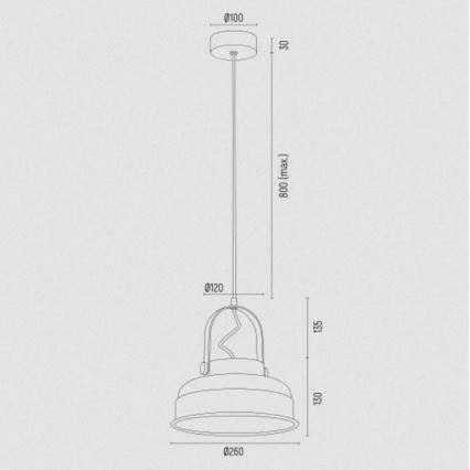 Argon 8285 - Lustr na lanku DAKOTA 1xE27/15W/230V černá