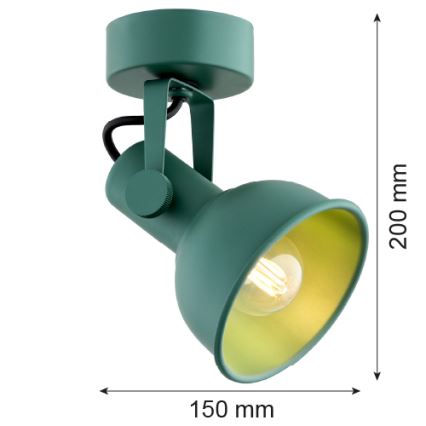 Argon 8299 - Bodové svítidlo LENORA 1xE14/7W/230V zelená