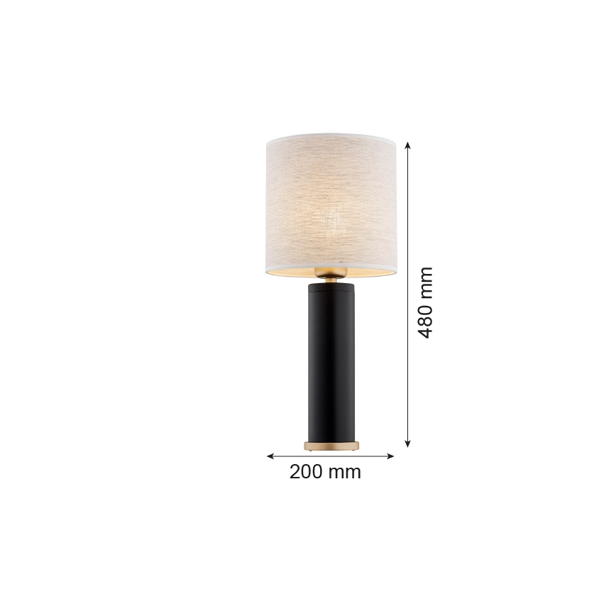 Argon 8316 - Stolní lampa RIVA 1xE27/15W/230V 48 cm černá