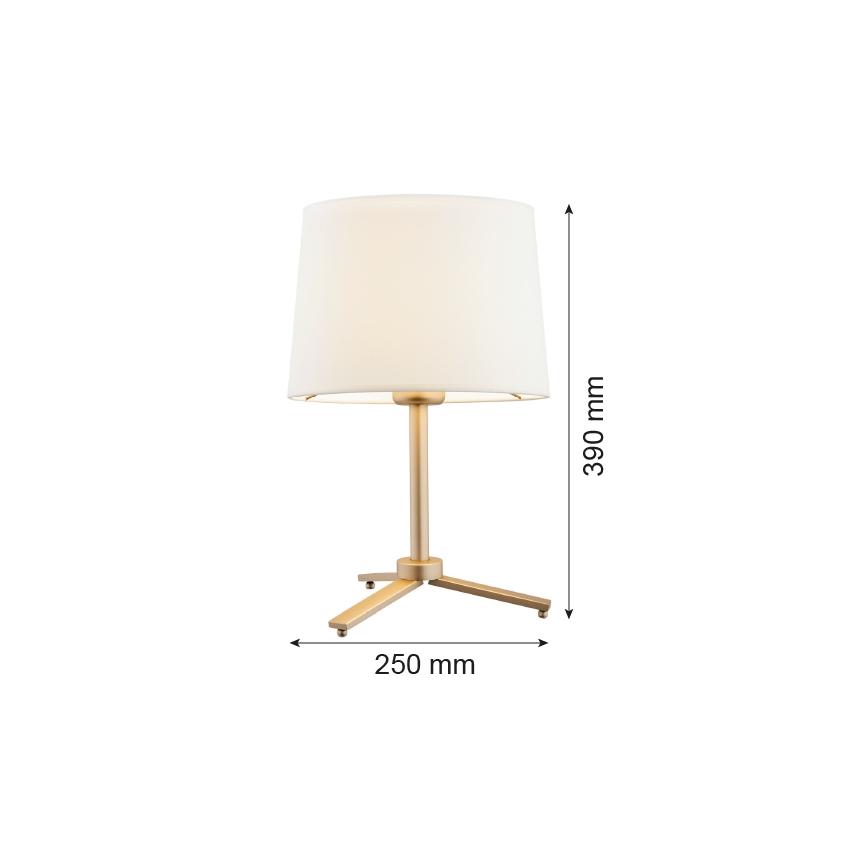 Argon 8318 - Stolní lampa CAVALINO 1xE27/15W/230V 39 cm krémová/zlatá