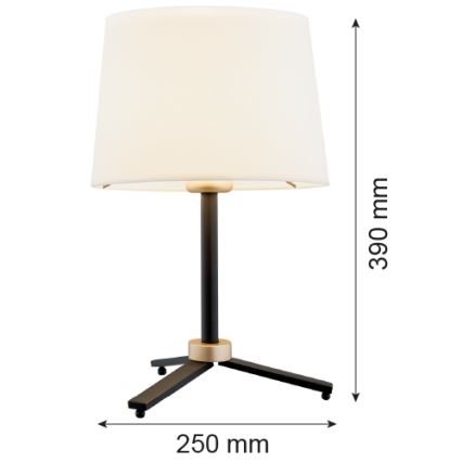 Argon 8319 - Stolní lampa CAVALINO 1xE27/15W/230V 39 cm krémová/černá