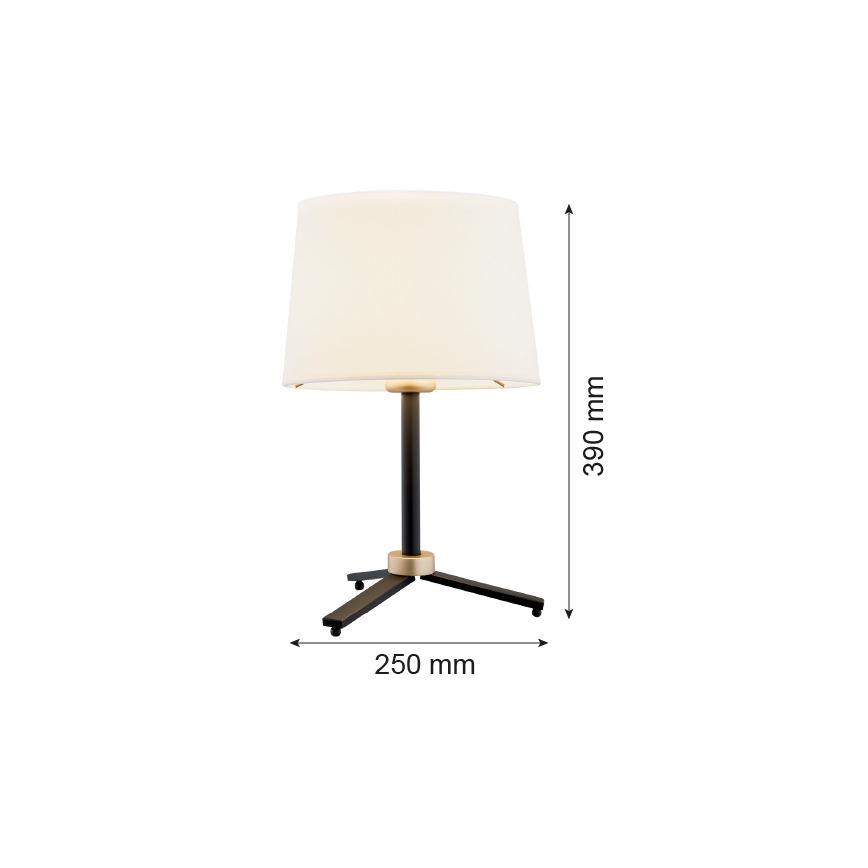 Argon 8319 - Stolní lampa CAVALINO 1xE27/15W/230V 39 cm krémová/černá