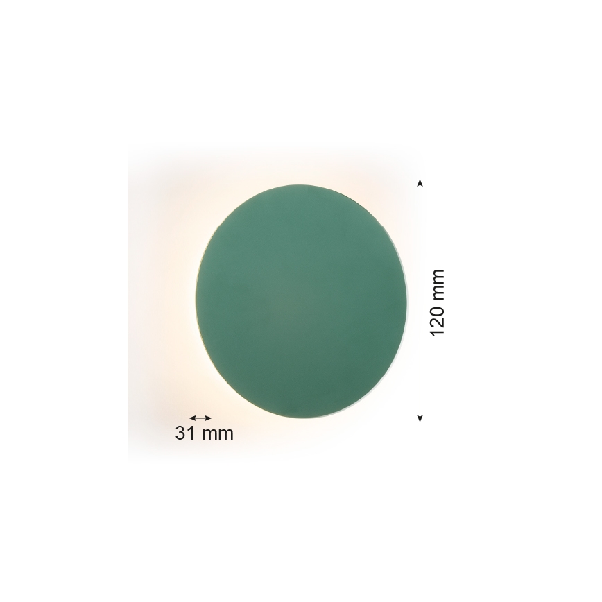 Argon 8323 - LED Nástěnné svítidlo OREGON PLUS LED/3W/230V 3000K 12 cm zelená