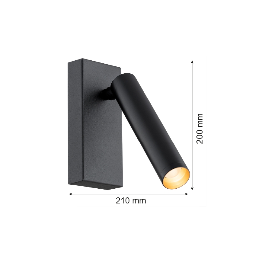 Argon 8328 - LED Nástěnné bodové svítidlo RIO LED/4,2W/230V 3000K černá