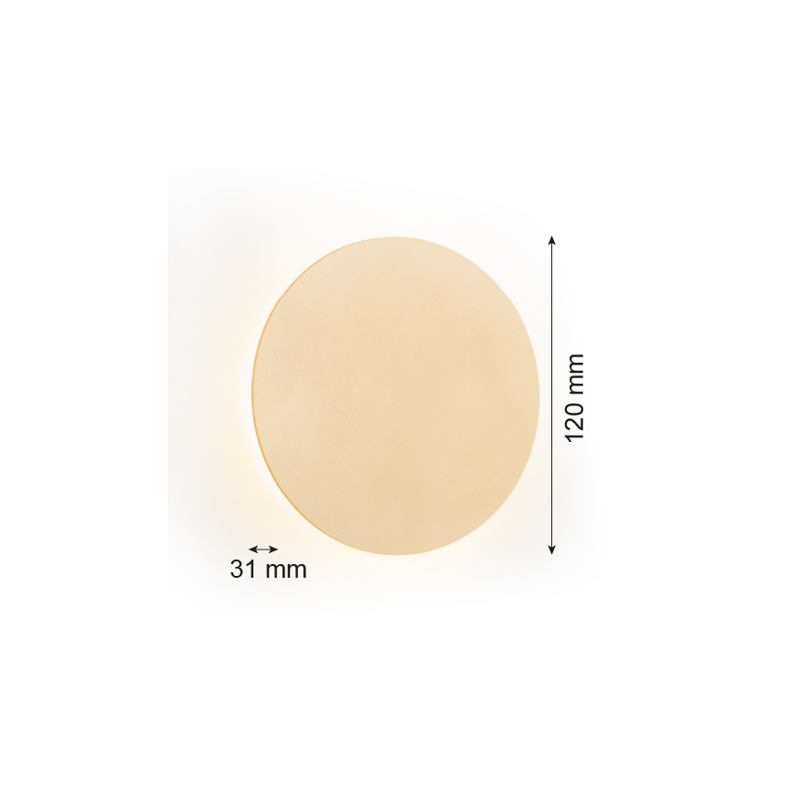 Argon 8350 - LED Nástěnné svítidlo OREGON PLUS LED/3W/230V 3000K 12 cm zlatá