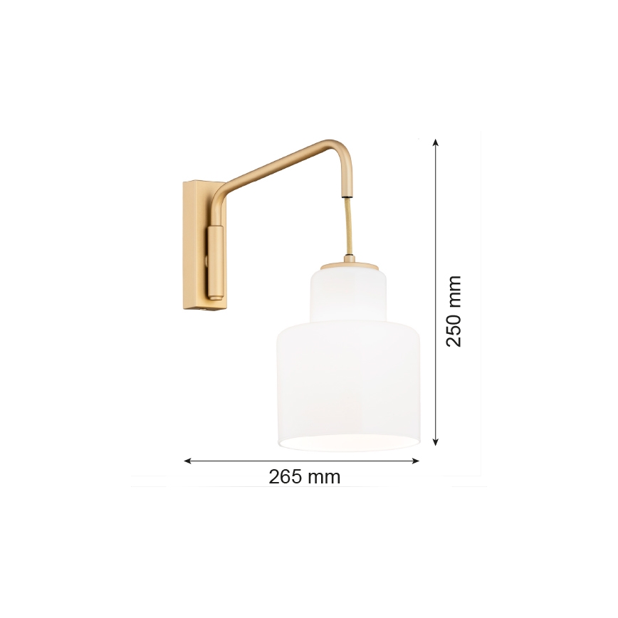 Argon 8371 - Nástěnné svítidlo DIUNA 1xE27/15W/230V zlatá