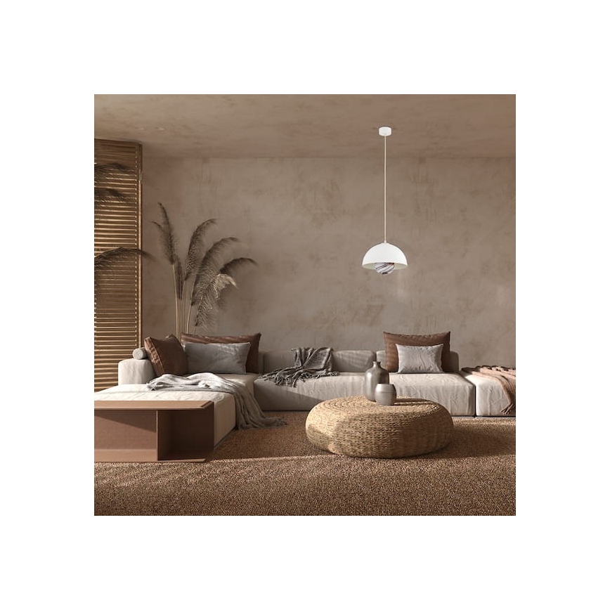 Argon 8443 - Lustr na lanku PIAVA 1xE14/7W/230V alabastr bílá