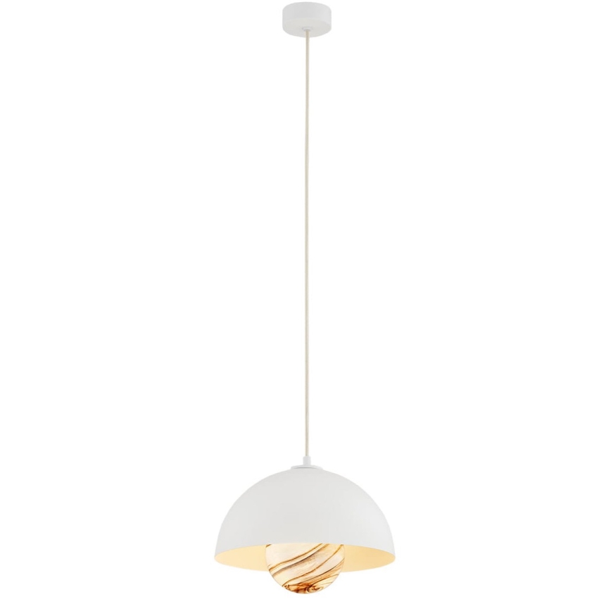 Argon 8443 - Lustr na lanku PIAVA 1xE14/7W/230V alabastr bílá