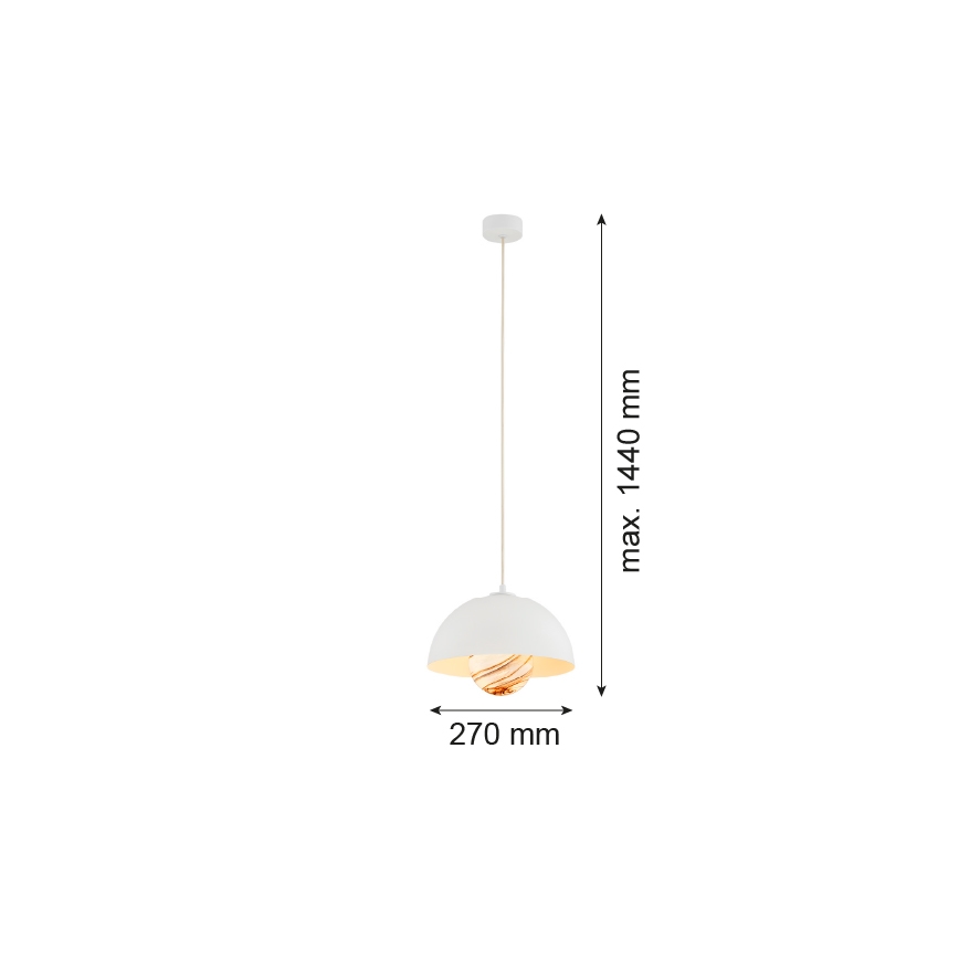 Argon 8443 - Lustr na lanku PIAVA 1xE14/7W/230V alabastr bílá