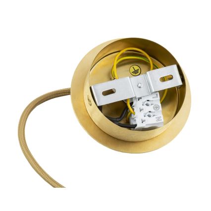 Argon 8448 - Lustr na lanku ALMIROS 1xE27/15W/230V pr. 30 cm alabastr zlatá