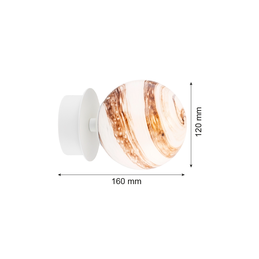 Argon 8454 - Nástěnné svítidlo FABIO 1xE14/7W/230V alabastr bílá