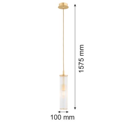 Argon 8489 - Lustr na lanku HAMPTON 1xE14/7W/230V zlatá