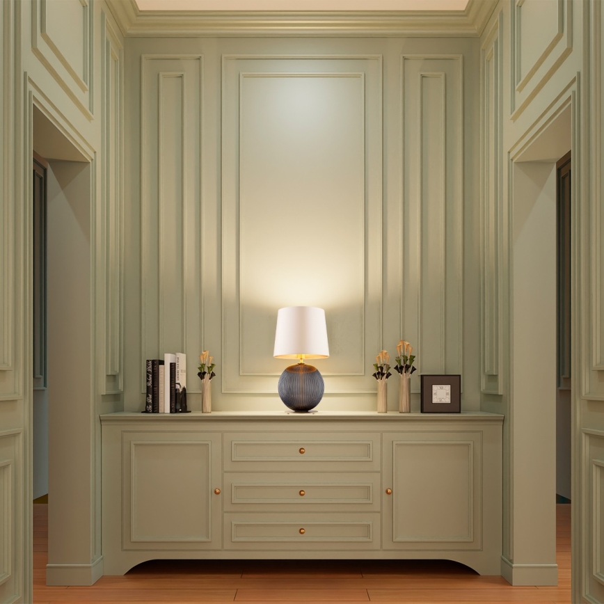 Argon 8538 - Stolní lampa HAMILTON 1xE27/15W/230V 54 cm krémová/černá